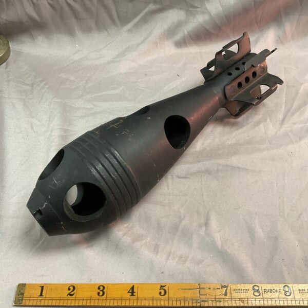 Vintage 81mm French mortar training round for collectors.