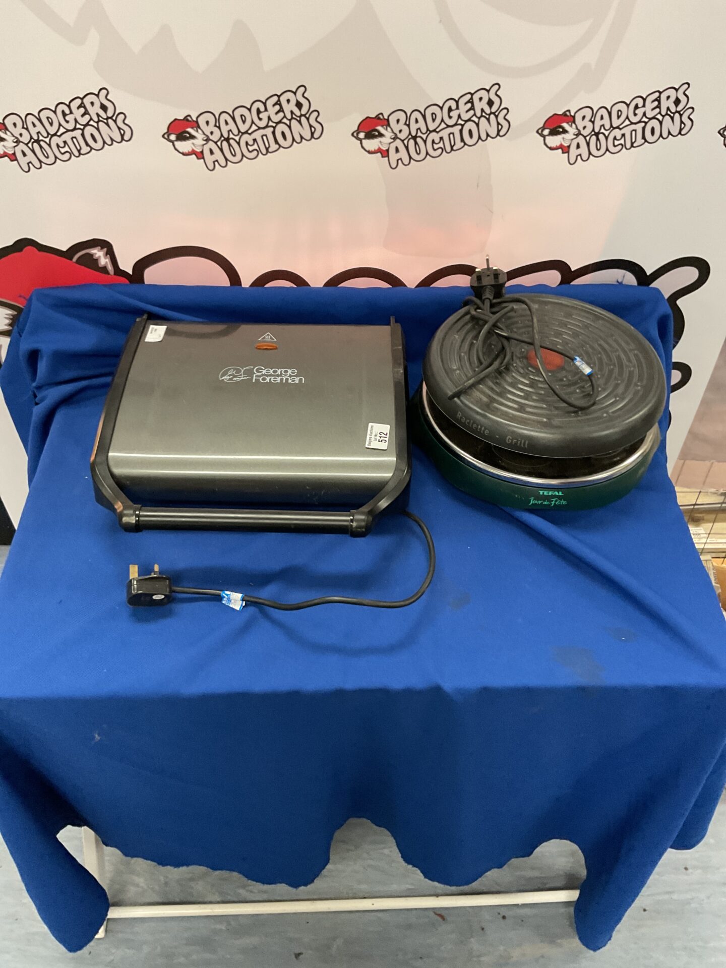 475 George foreman grill and tefal raclette