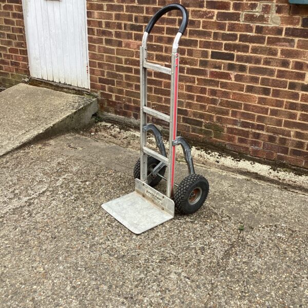Vintage Magliner sack barrow for moving heavy loads.