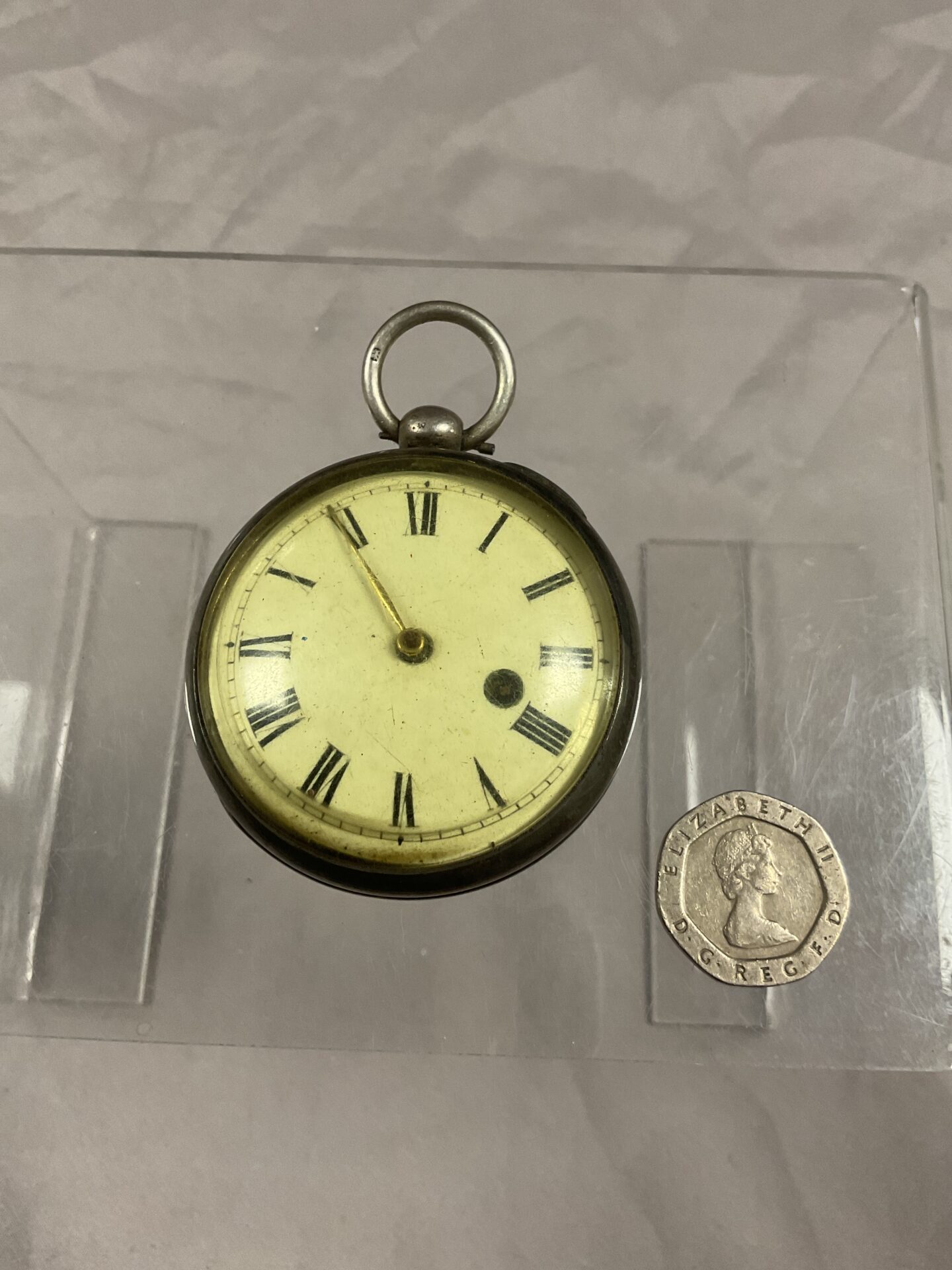 857 Silver pocket fob watch