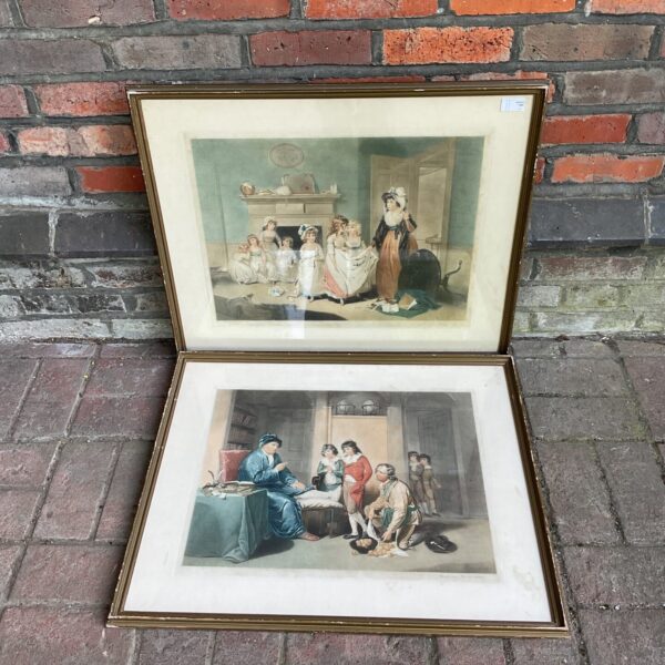 Pair of antique sydney e wilson signed etchings