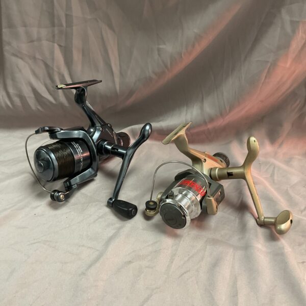 Vintage Shakespeare fixed spool fishing reels for collectors.