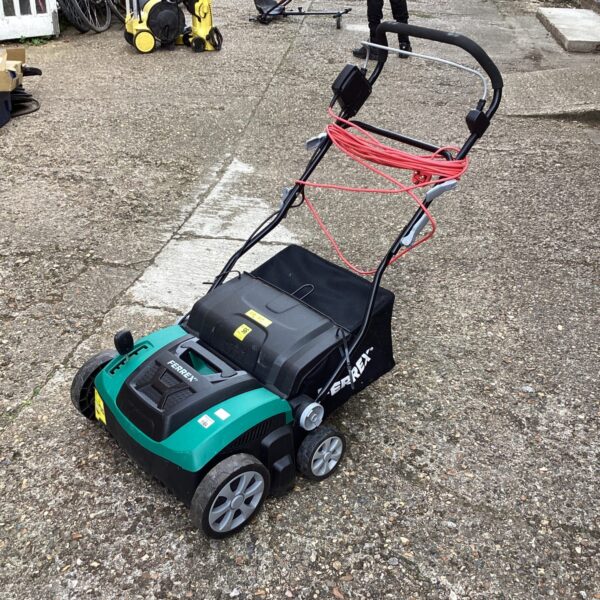 Ferrex electric scarifier for lawn care and maintenance.