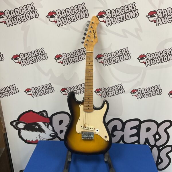 Yellow Rockwood by Hohner electric guitar, vintage instrument.