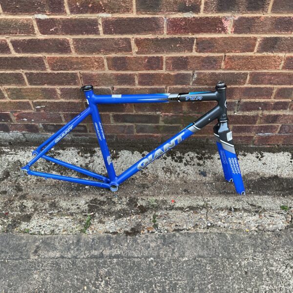 Blue Giant TCR aluminium road bike frame for sale.