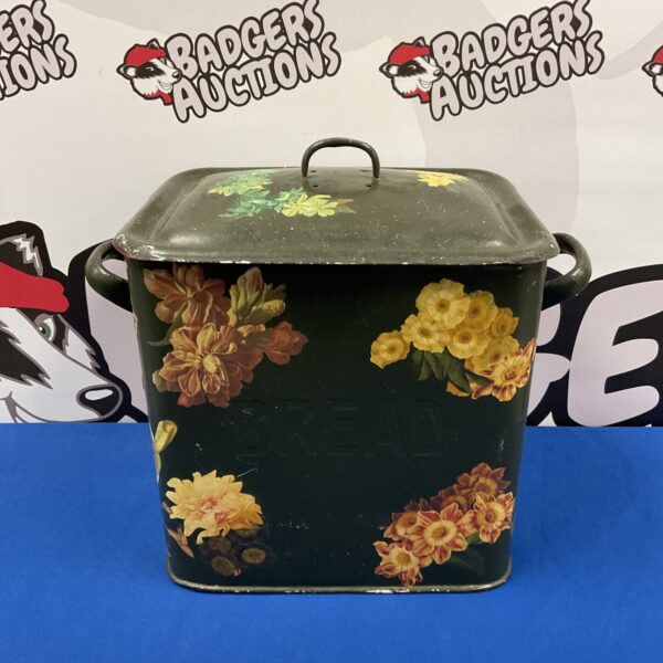 Vintage enamelled bread bin