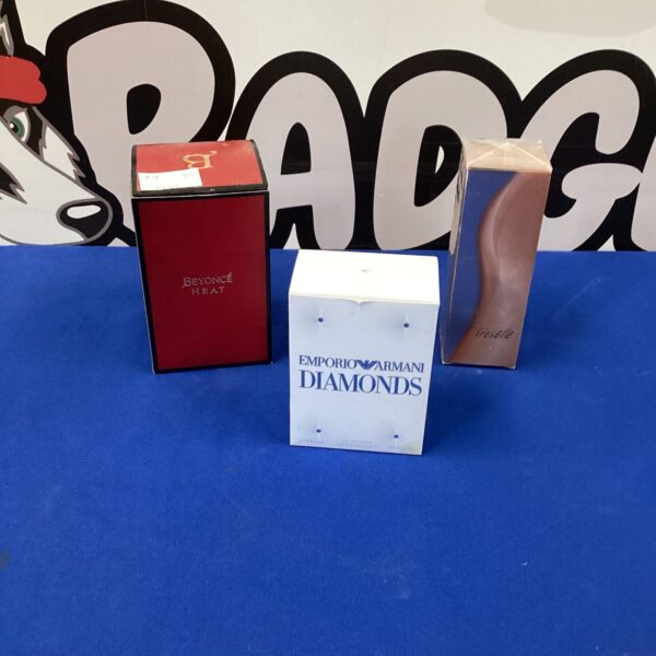 Vintage perfume bottles lot including Beyonce fragrance.