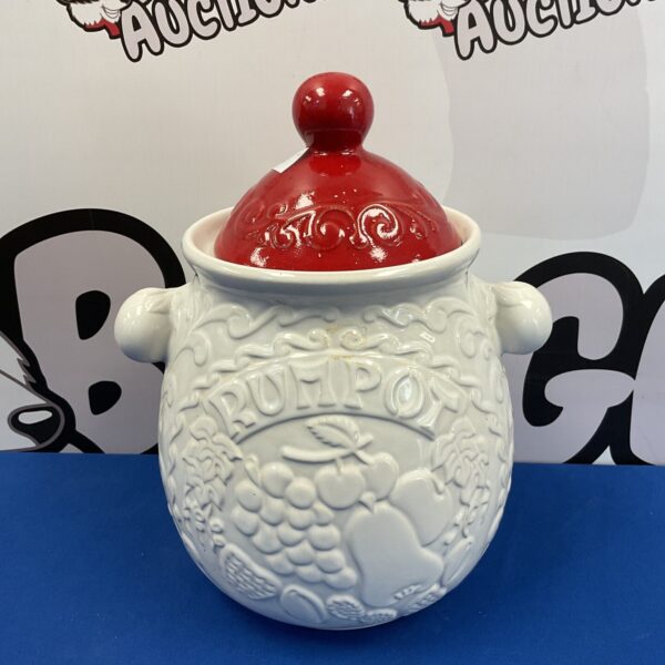 Vintage West German Rumtopf with embossed detailing.