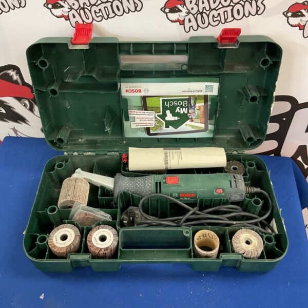 Used Bosch recess sander for detail work and DIY projects.