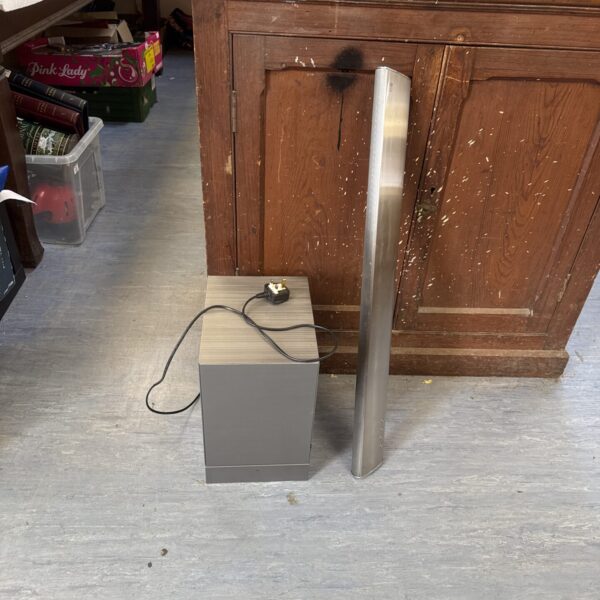 LG soundbar with subwoofer system for home theater audio.