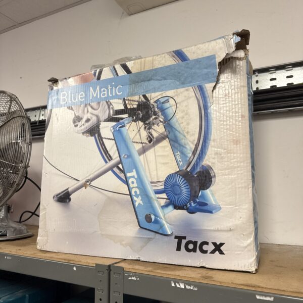 Used Tacx Bluematic cycle trainer for indoor fitness.