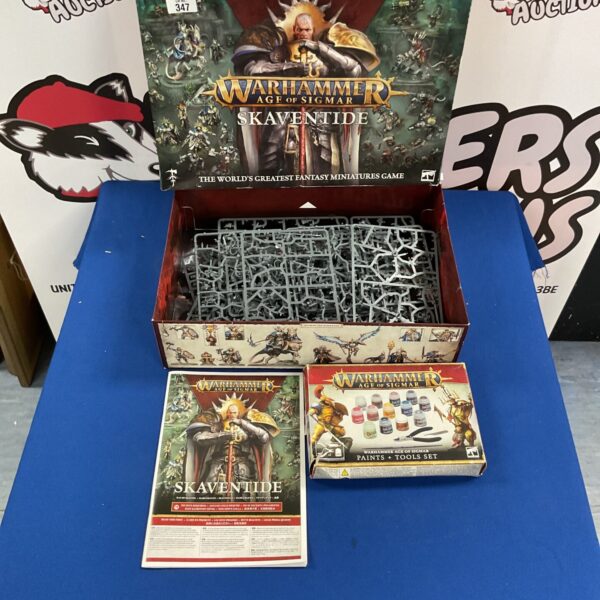 Front view of the Warhammer Skaventide box, showing the artwork.