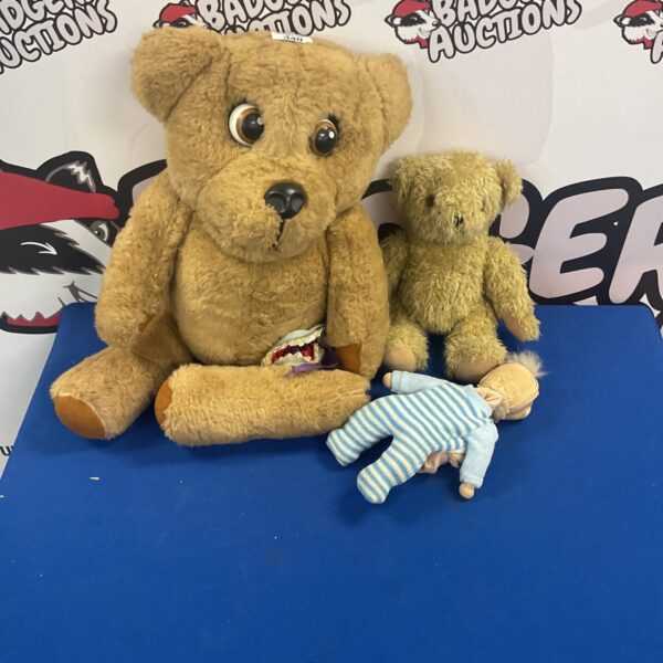 Vintage teddy bear from a Nookie and Renault bear collection.