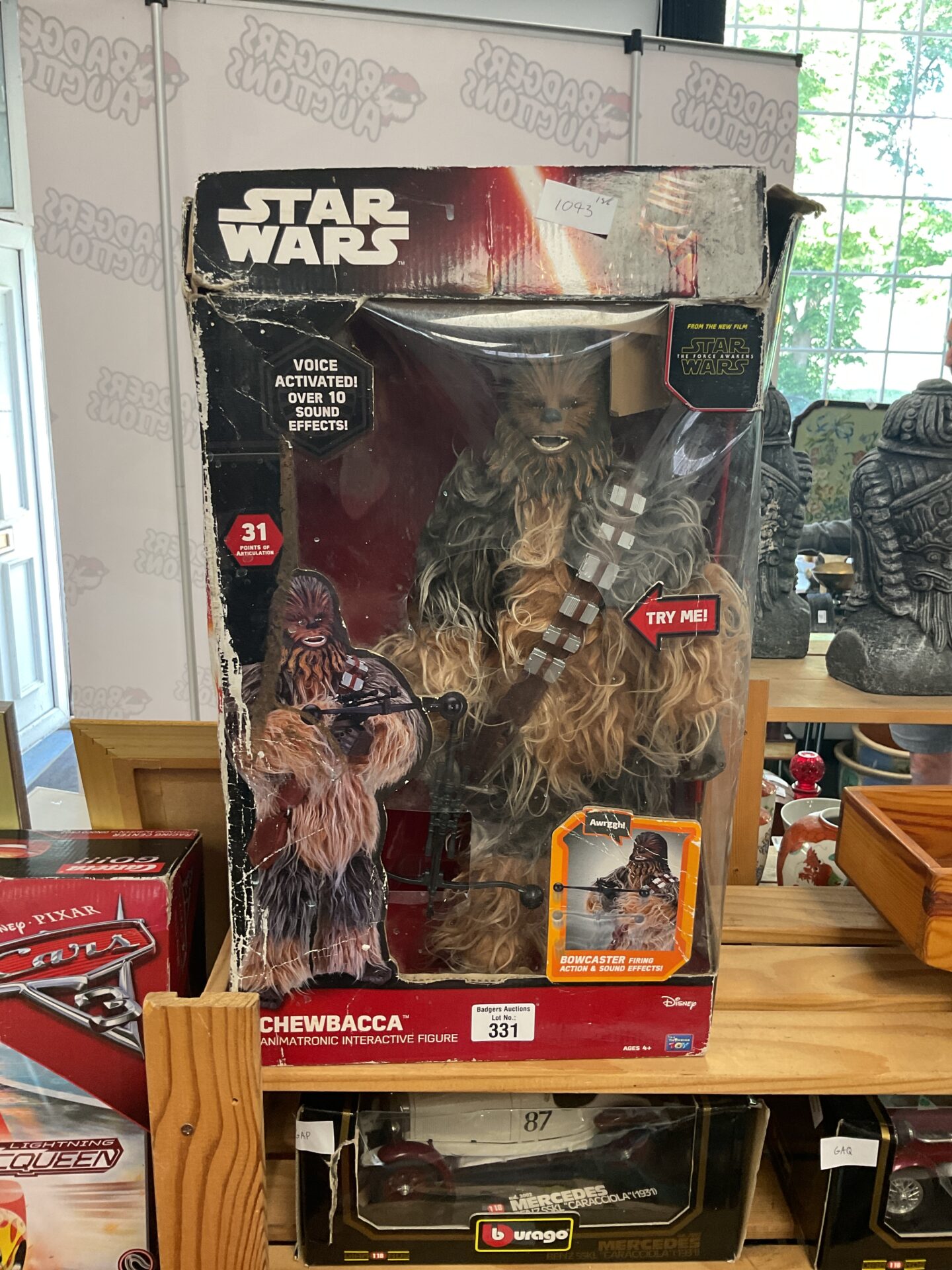 331 Boxed disney star wars chewbacca animatronic interactive figure working