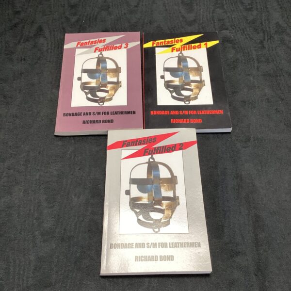 Three vintage "Fantasies Fulfilled" books on bondage & S/M for leatherman.