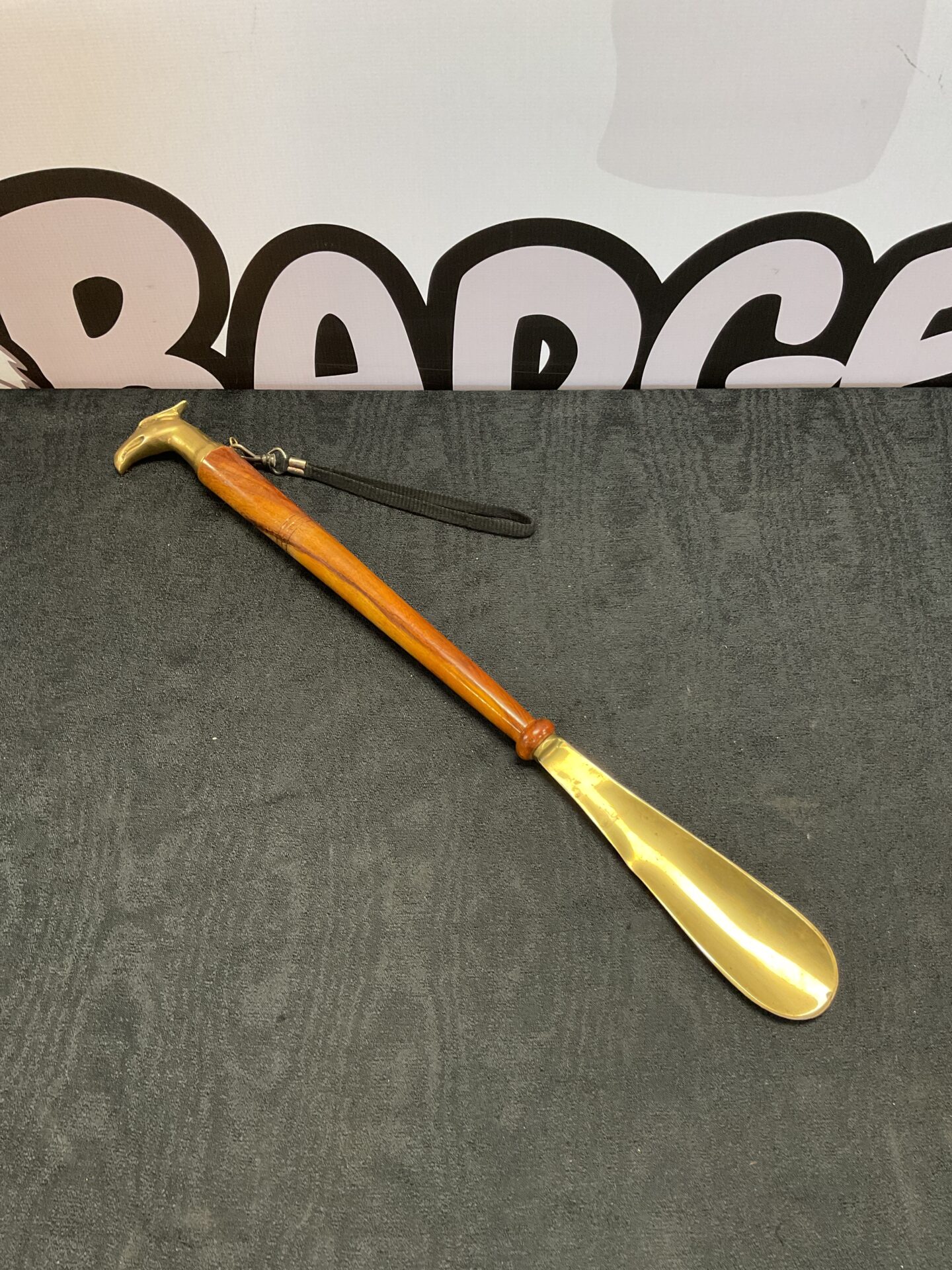 050 Brass phoenix head shoe horn
