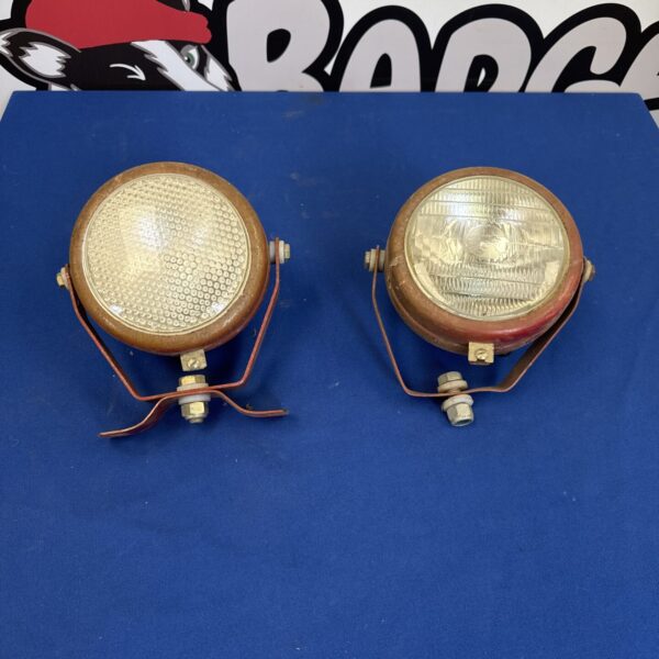 Pair of vintage spot lamps for classic cars.