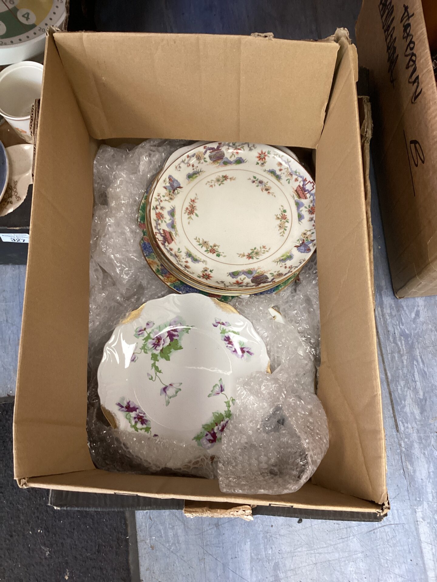 305 Box of vintage Royal Worcester Plates