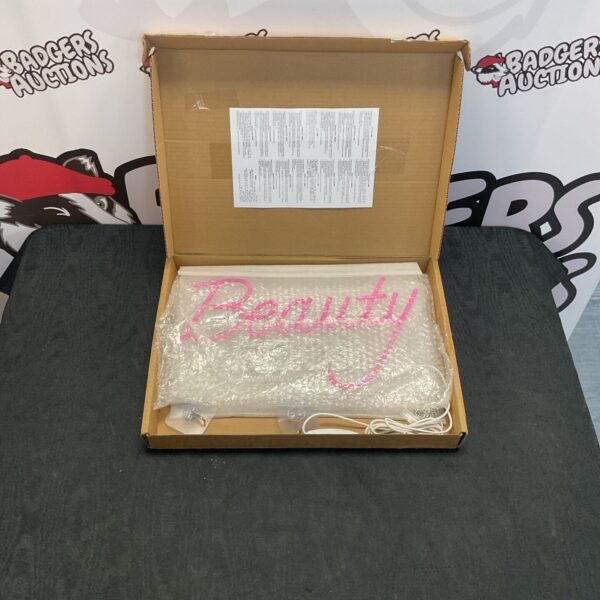 New LED beauty light in original packaging, ideal for makeup.
