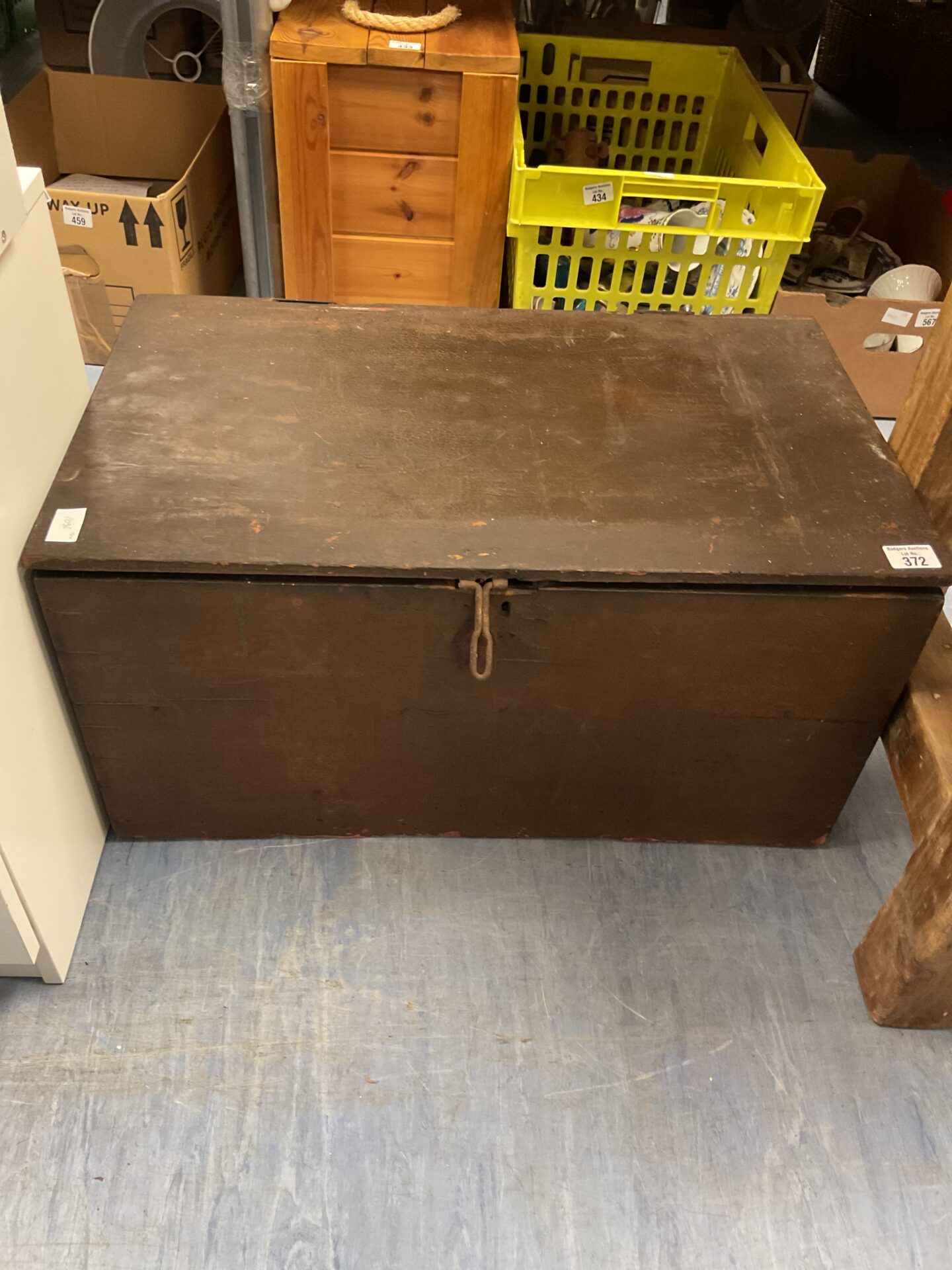 372 Antique wooden storage box
