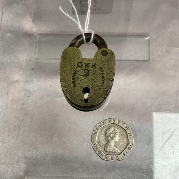 Vintage GWR brass padlock by Gibbons of Wolverhampton.
