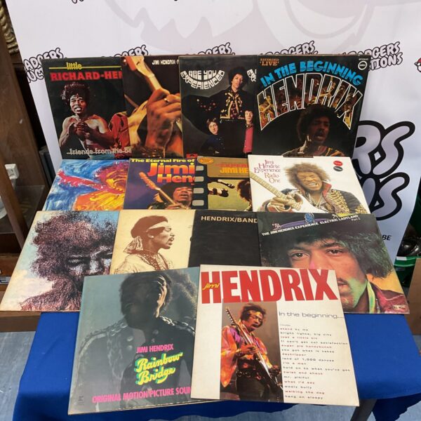 Vintage Jimi Hendrix vinyl records collection for sale.