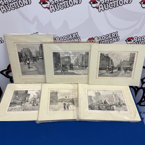 Antique William Luker print of old London cityscape.
