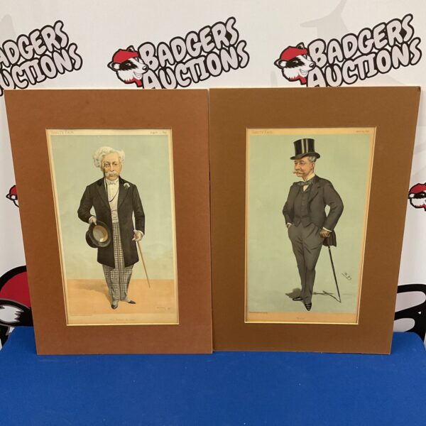 Two victorian vanity fair prints of gentlemen