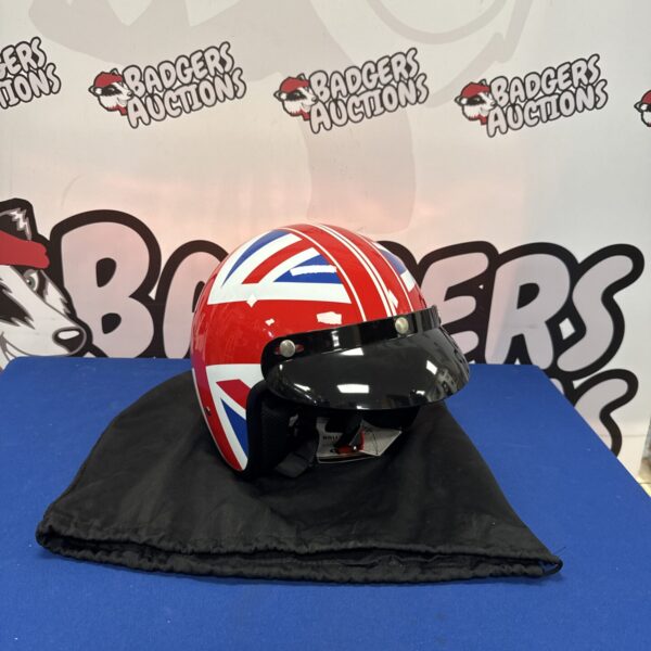 Leopard Union Jack size M open face motorcycle helmet