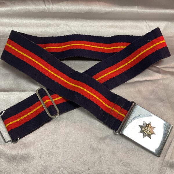 Royal Anglian Regiment stable belt crossed view.