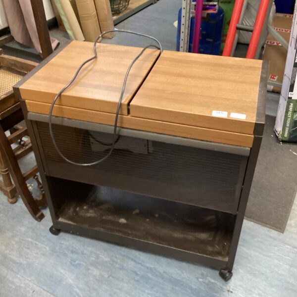 Vintage mid-century hostess trolley for serving drinks and food.