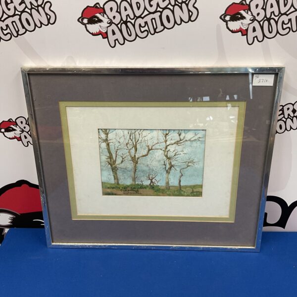 Peter Smith watercolour painting of a landscape scene.
