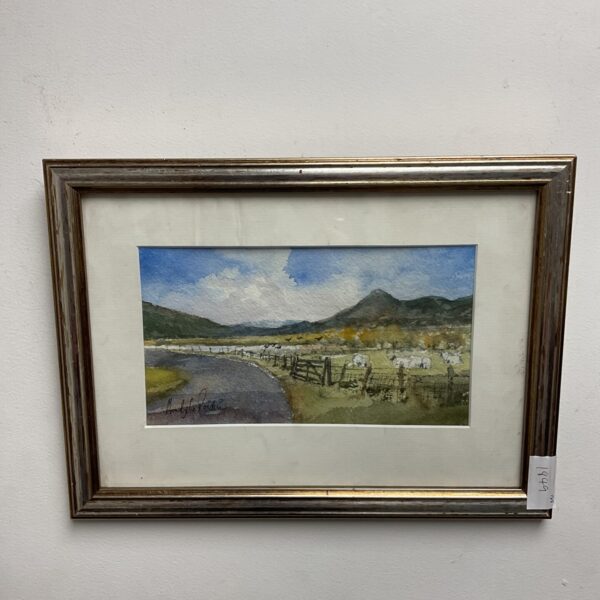 Andy le poulefin watercolour painting of Ryd Ddu, North Wales landscape.