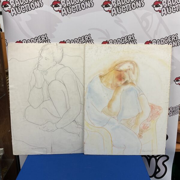 Sheila Oliver figure painting, expressive modern art portrait.