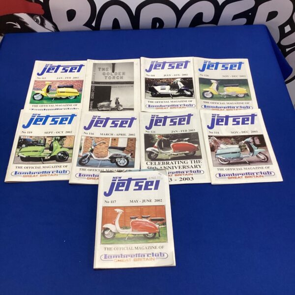 Vintage collection of Lambretta Club *Jetsei* magazines.