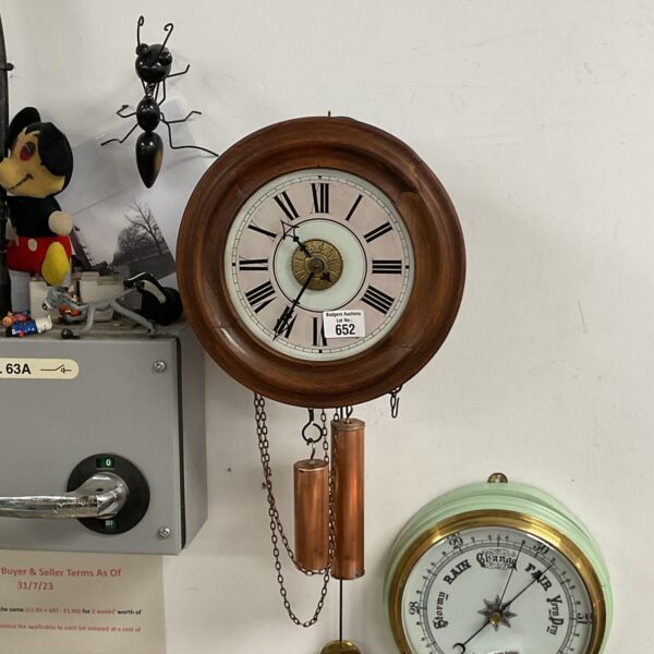 Brooker and co Victorian post office one day Alarm clock 1880s fully working