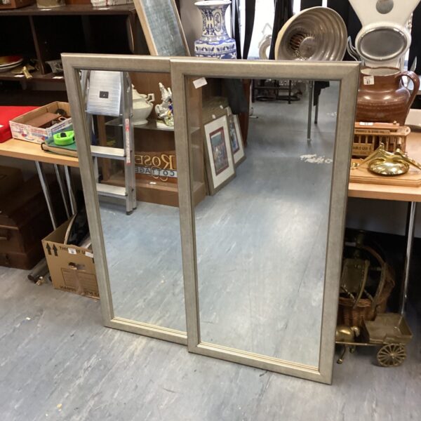 Antique framed wall mirror with gilt detailing, vintage home decor.