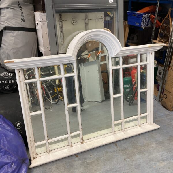 Large antique overmantle mirror awaiting restoration, classic fireplace mirror.