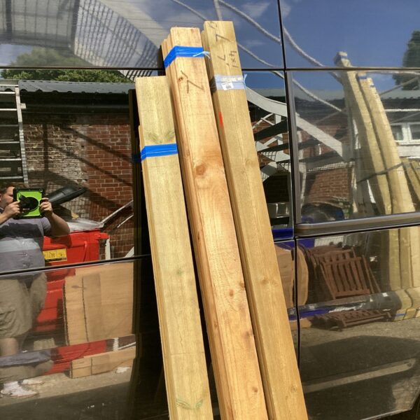 Three bundles of 7ft timber for construction and DIY projects.