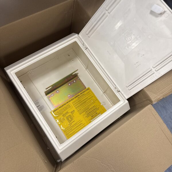 New surface mounted meter box for gas and electric utilities.