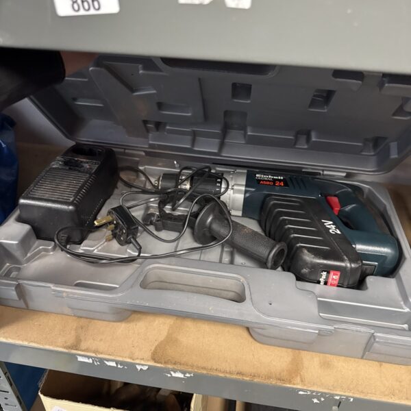 Einhell ASBG 24 cordless drill set with charger, power tools.