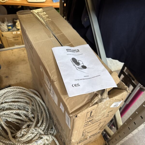 New Aidapt vr252g bedside commode in original packaging.