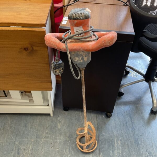 Vintage Timbertech plasterers electric mixer for blending plaster.