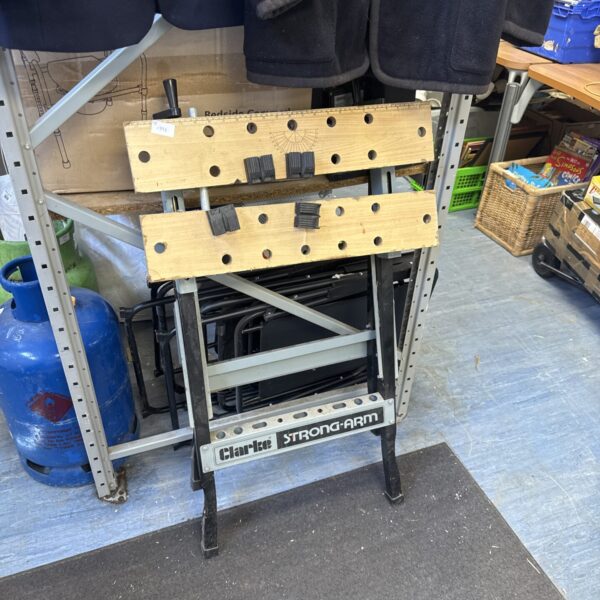 Clarke Strong-Arm workbench showing wear and tear.