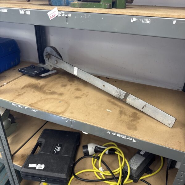 Caravan anti snake bar for trailer stability, showing signs of wear.