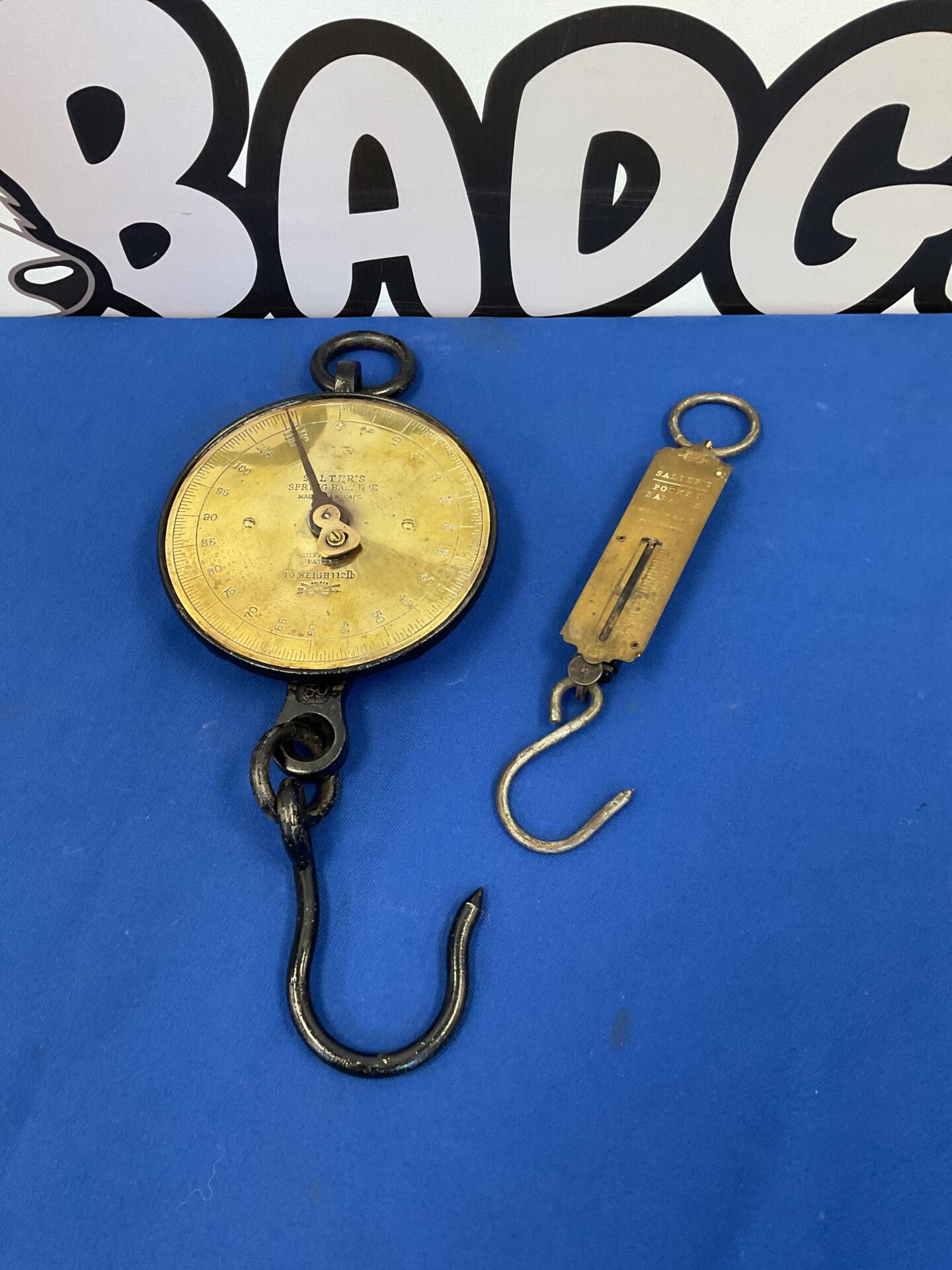 019 Two vintage sets of salter scales