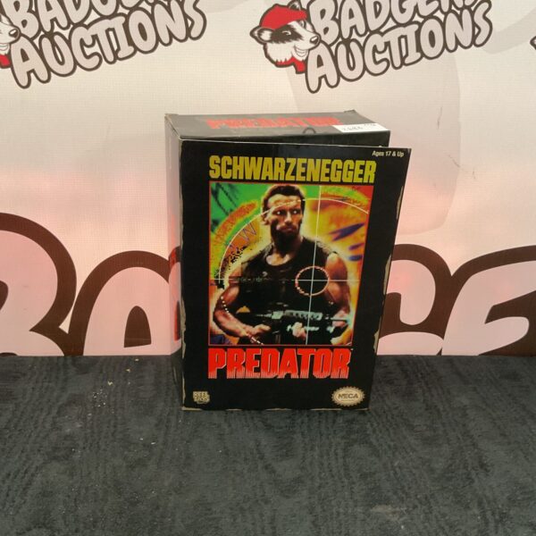 Neca Predator figurine in box, Schwarzenegger as Dutch, 1990s toy.