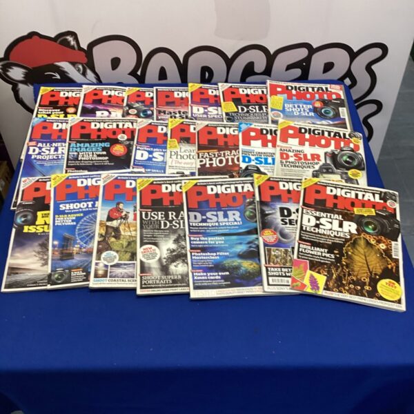 Lot of digital photography magazines for techniques and inspiration.