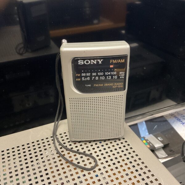 Vintage Sony ICF-S10 portable radio in good condition.