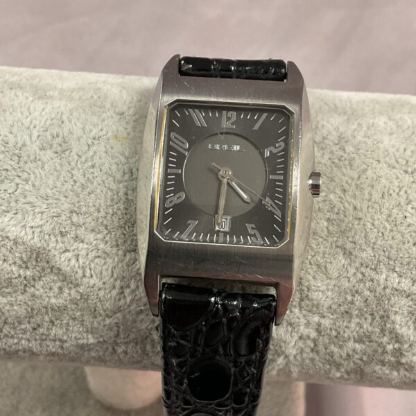 Breil ladies’ quartz wristwatch with black leather strap.